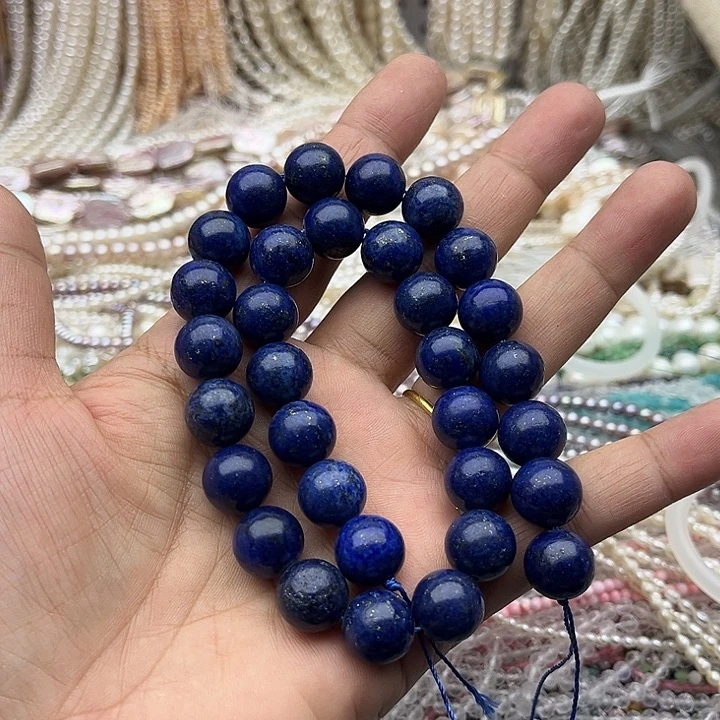 玛瑙/玉髓未镶嵌珠宝半成品一条12mm左右青金