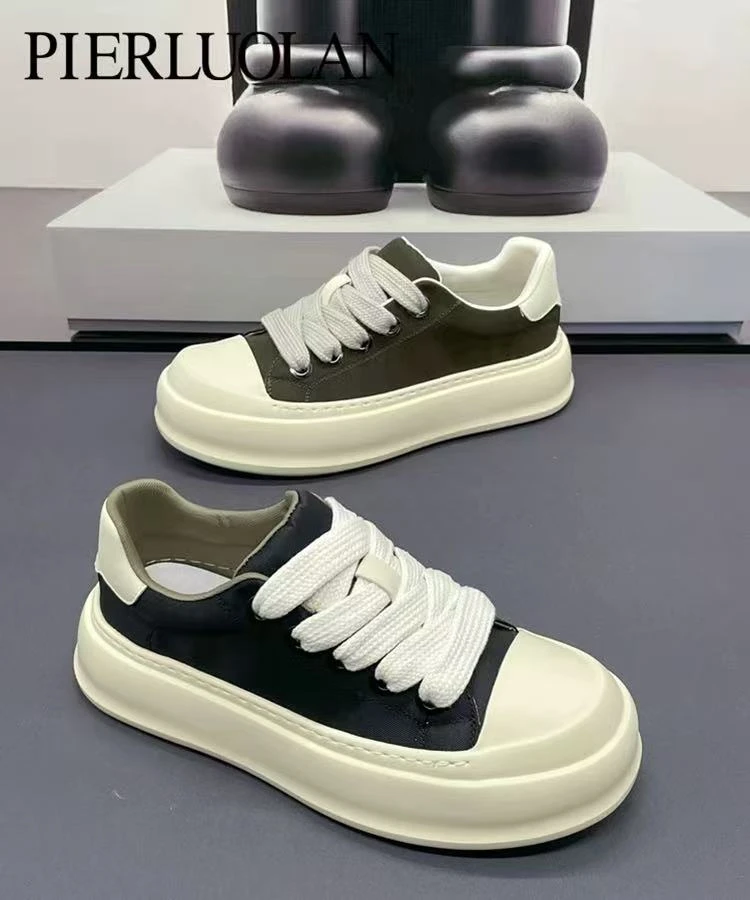 皮尔罗兰圆头休闲风拼色大头休闲系带98532AP
