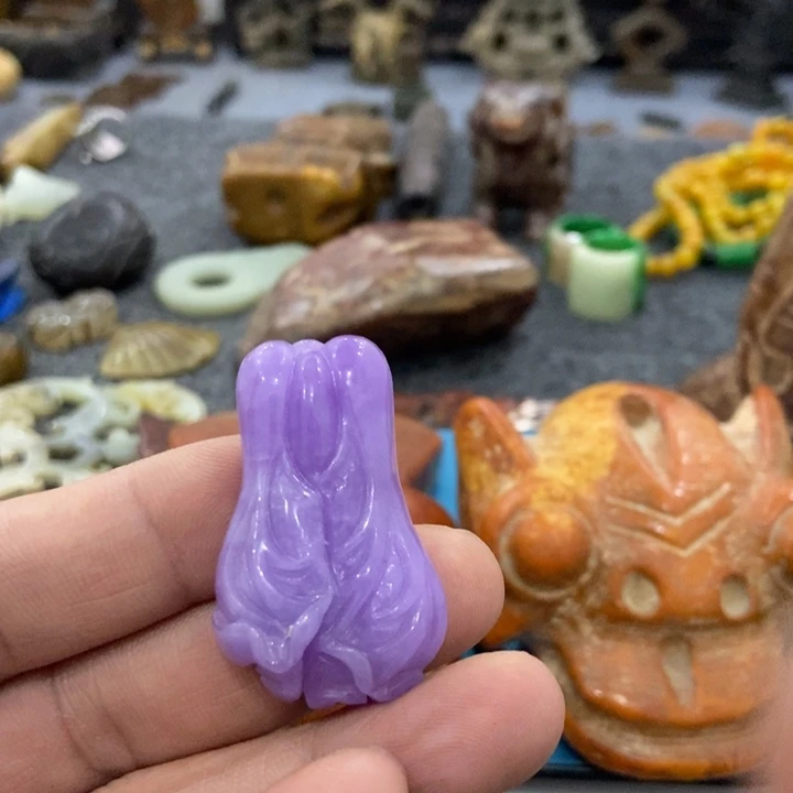 白玉菩提吊坠摆件