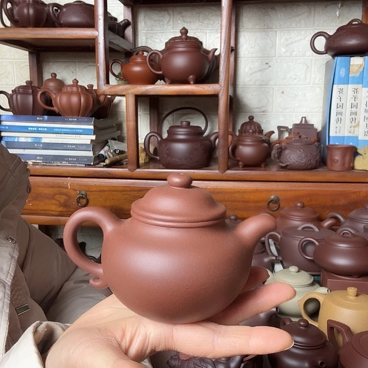 紫砂茶壶莲子280cc底槽清精工半手工