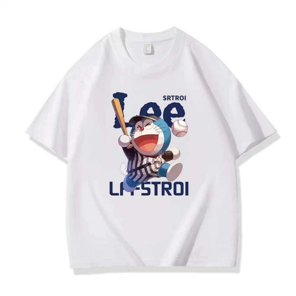 短袖T恤印花短袖情侣装夏季圆领男士休闲白色半袖时尚