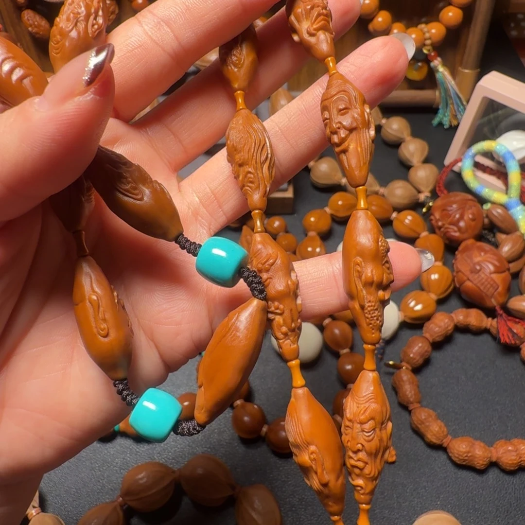 清***$手串/手链橄榄核1.1柳叶核十八罗汉脖挂