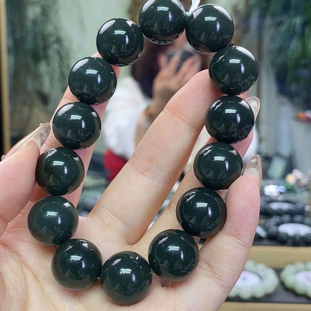 未镶嵌手链和田玉卡16新疆且末蓝