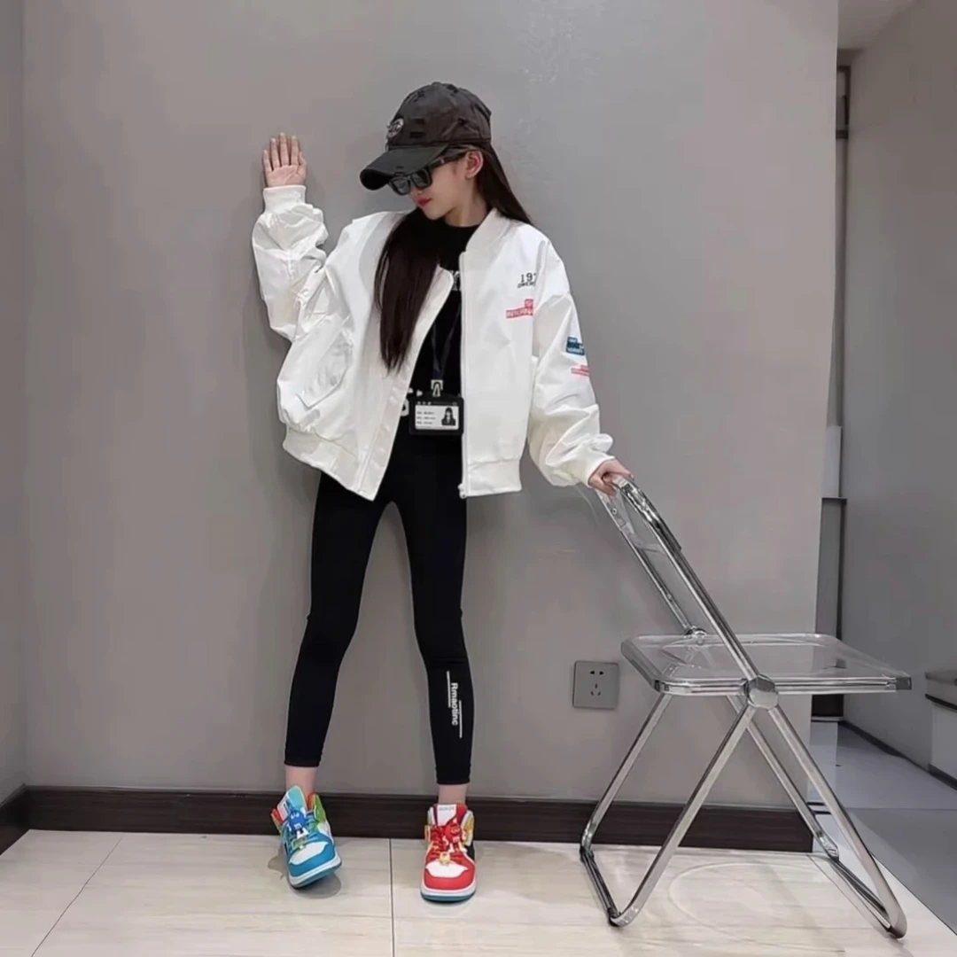 女童棒球服外套春秋2025新款女孩大童网红炸街潮酷夹克衫薄款春装