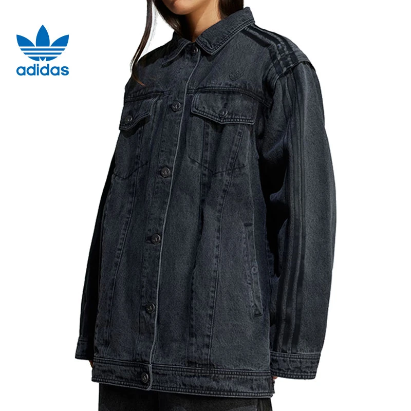 大adidas阿迪达斯三叶草女子运动休闲夹克外套JY8882