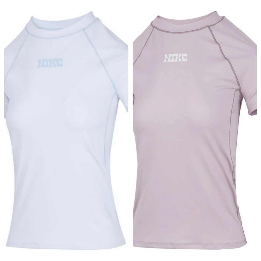 NIKE耐克女子针织无领运动短T恤IF0618-100