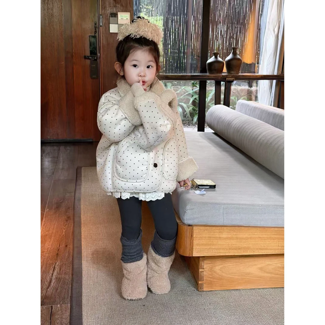 YTJJ·25冬~波点皮毛一体带包外套26523（童装汉服）