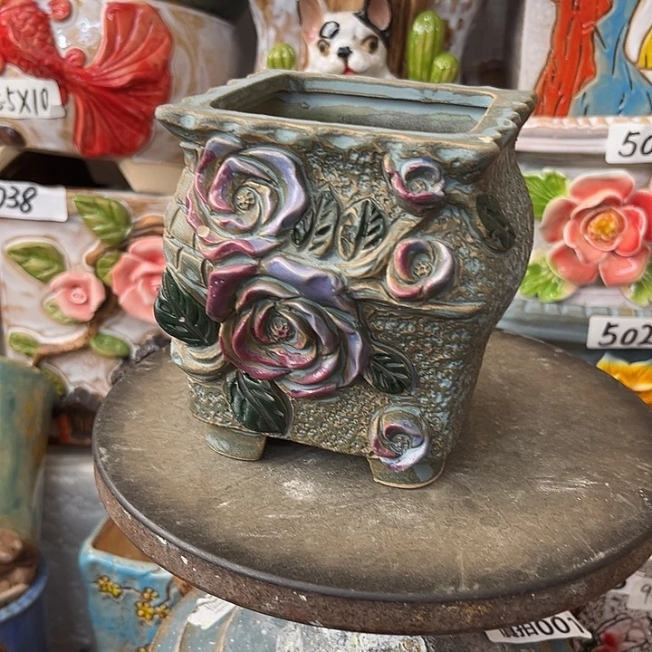 粗陶材质多肉花盆