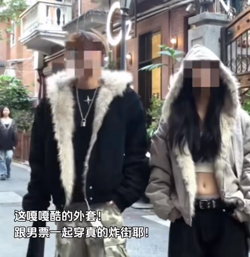 美式冬季重磅棉服男女可穿cleanfit复古连帽毛领加厚保暖棉衣外套