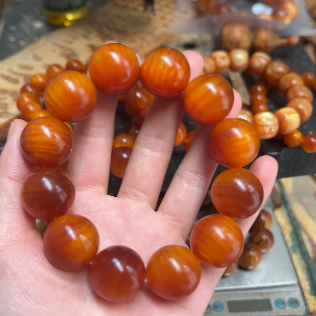 格***貴松木（琥珀木）手串/手链2.1包浆