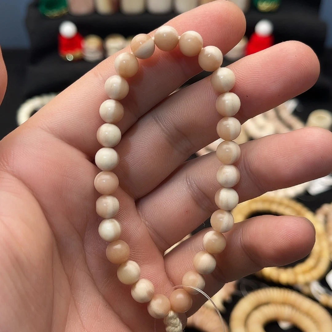 白玉菩提吊坠精品驼骨同料手串