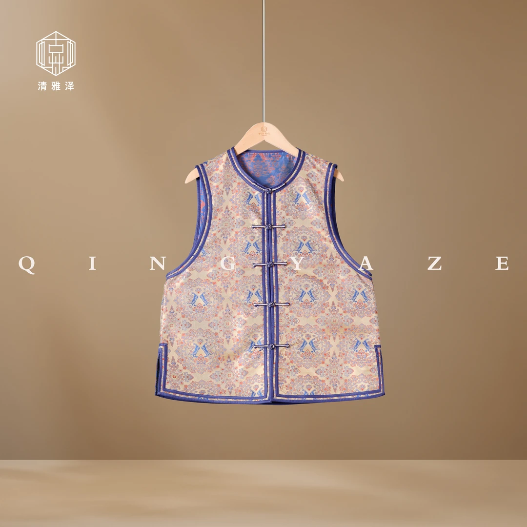 蜀锦·鹤鹿同春！桑蚕丝新中式马甲！GZ6167