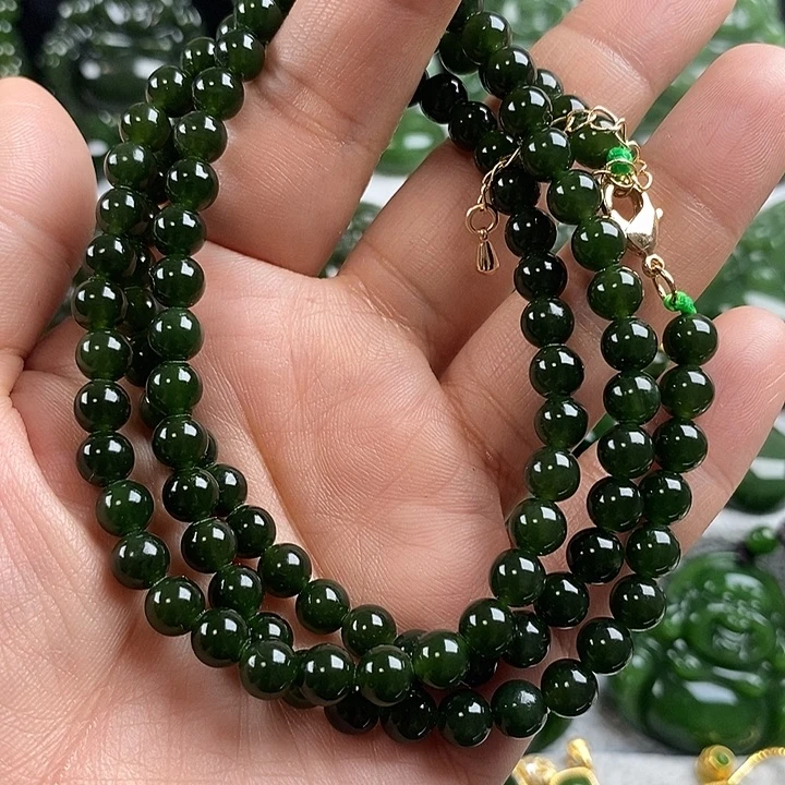 和田玉（碧玉）未镶嵌颈饰6mm