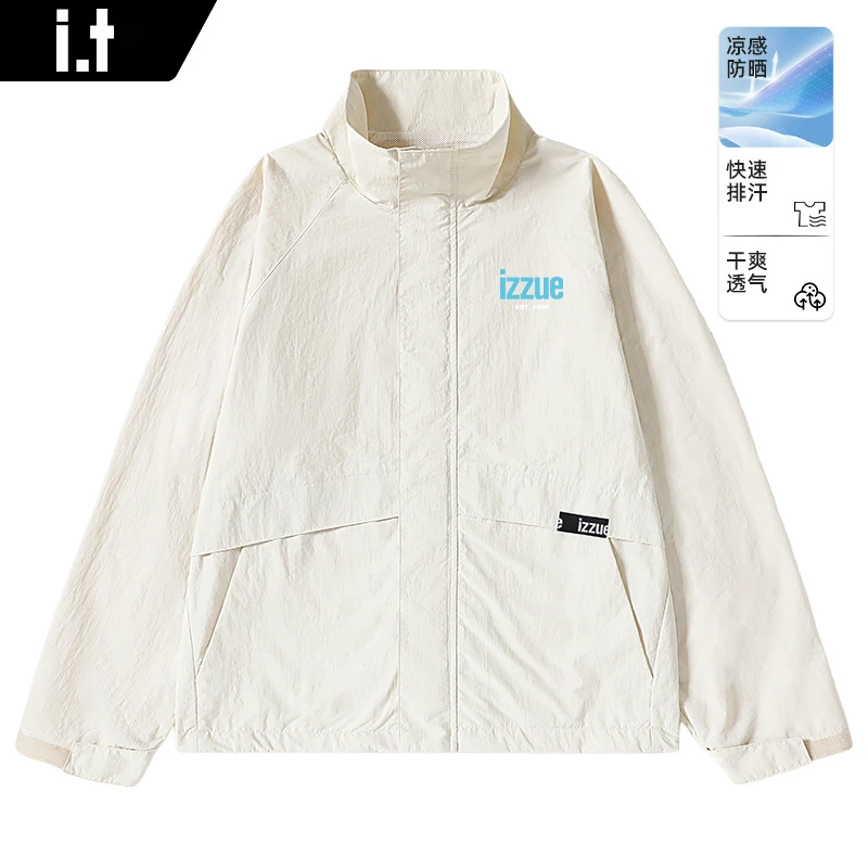 i.t izzue官方正品立领防晒户外冲锋夹克夏季防晒服户外训练外套