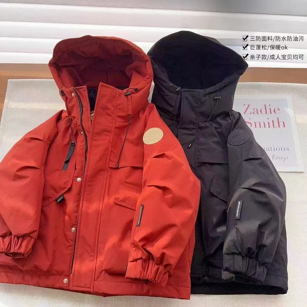 男童加绒加厚棉衣外套派克服2025加厚中大童新款男孩冬季儿童棉服