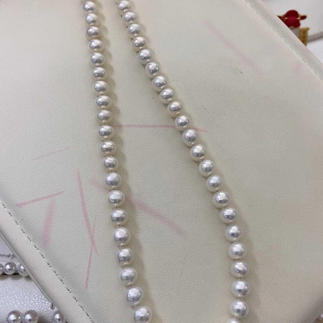 项链银S925镶嵌淡水珍珠