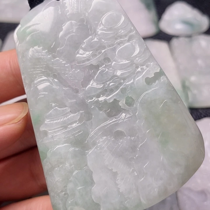 翡翠未镶嵌颈饰天然翡翠A货