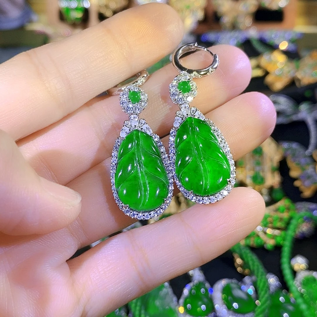 吊坠(不含链)银S925镶嵌翡翠