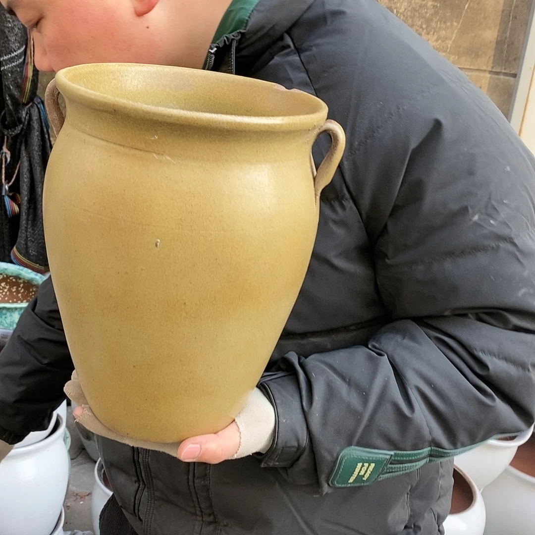 紫砂花盆瑕疵口20高27