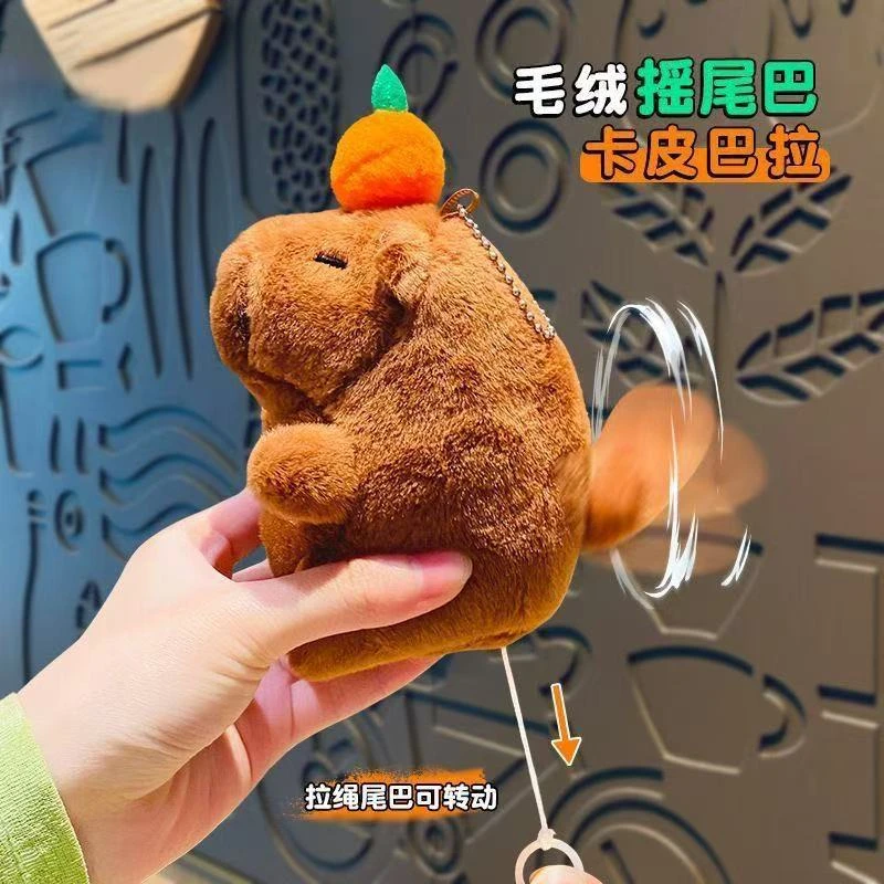 同款卡皮巴拉水豚啪啪公仔手腕毛绒玩具拍拍娃娃卡通拍圈