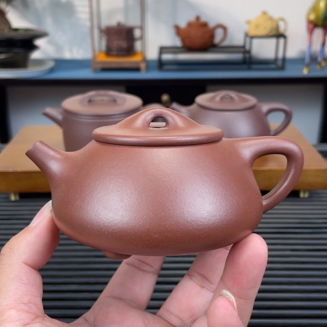 紫砂茶壶紫泥景舟石瓢200cc