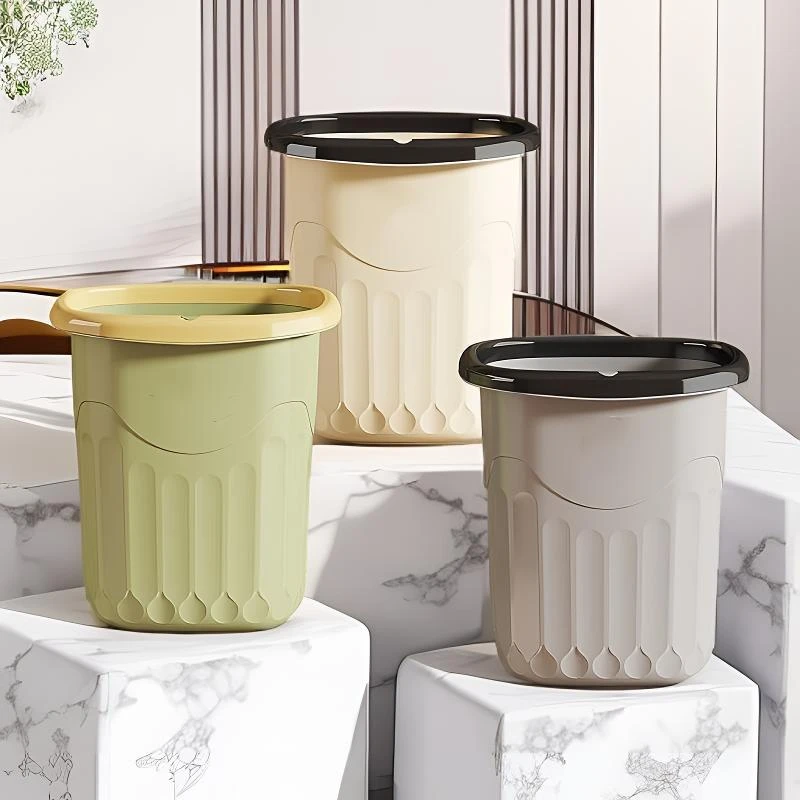 方形垃圾桶北欧风加厚耐摔压圈款垃圾桶大容量带盖客厅大号加厚