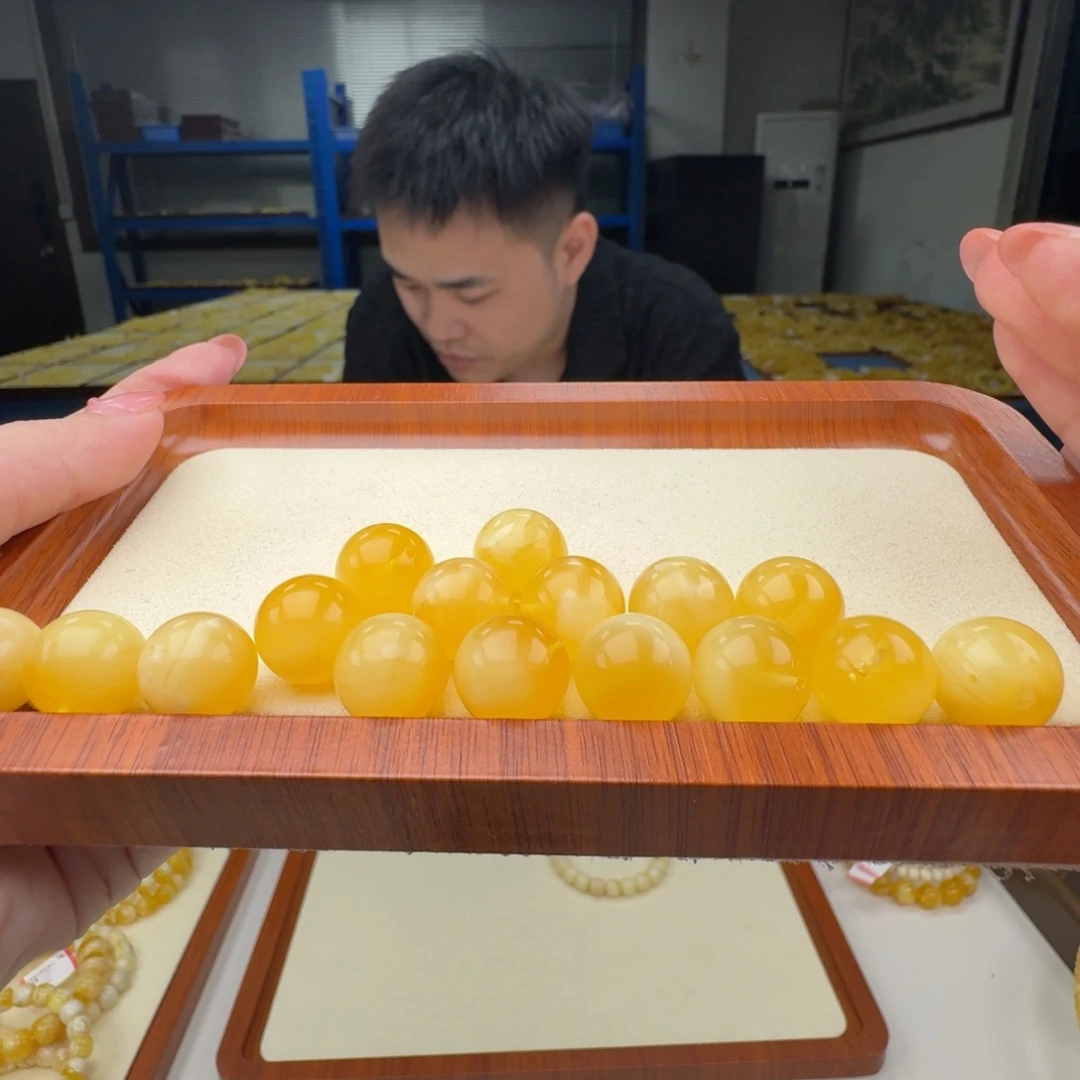 琥珀未镶嵌手链单珠