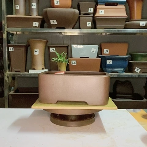 红陶宜兴紫砂花盆