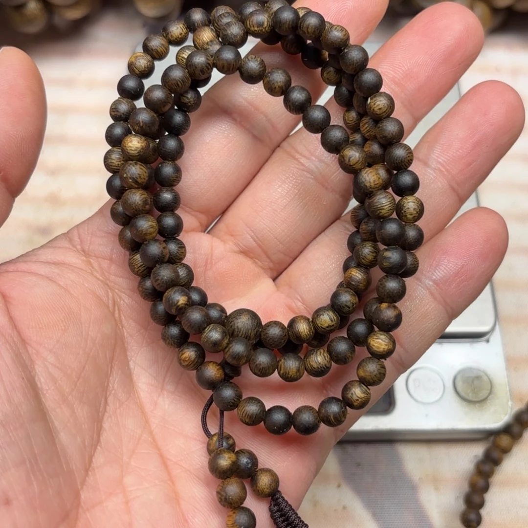 观***己沉香手串卡5多圈11.3克