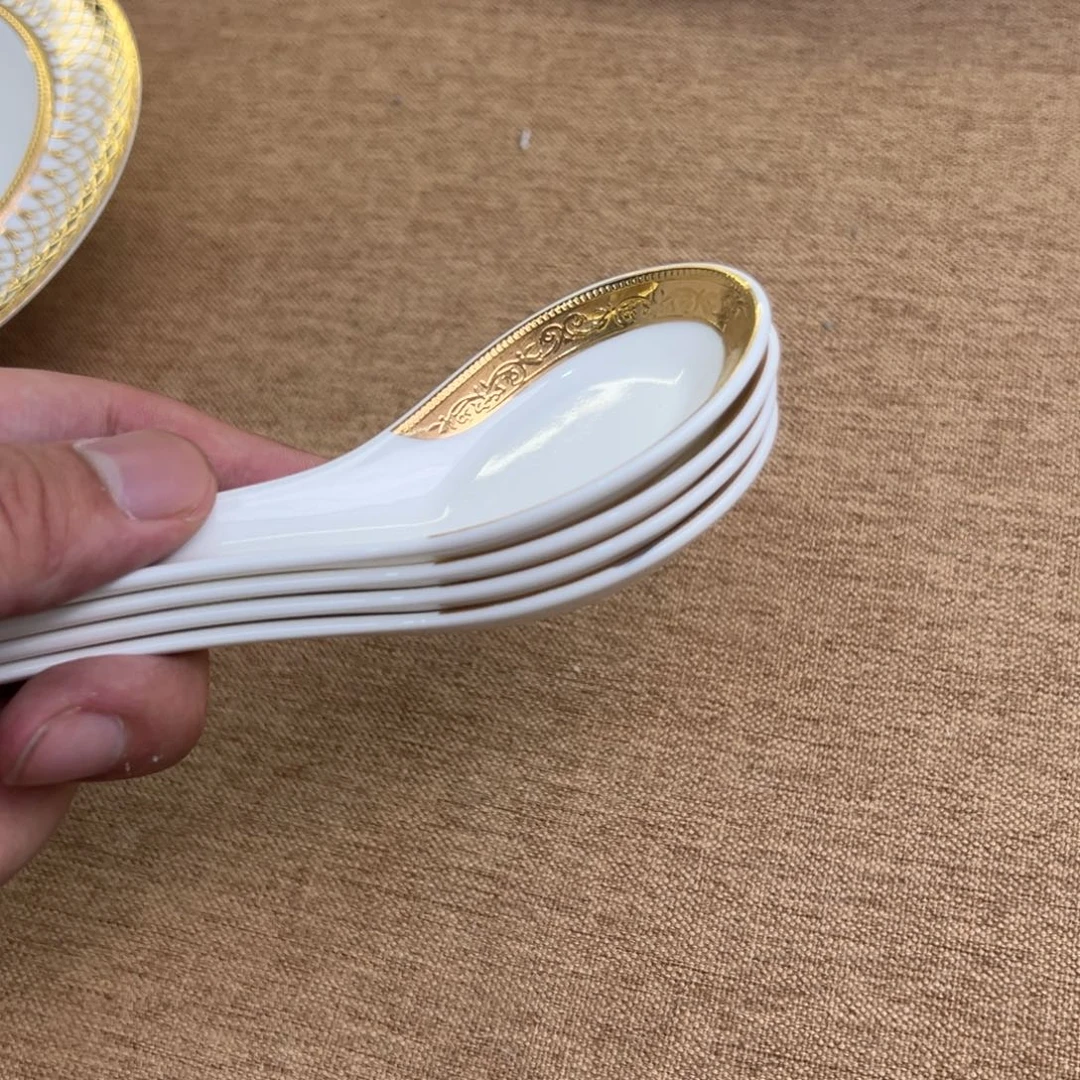 瓷片小勺子四个一单打包