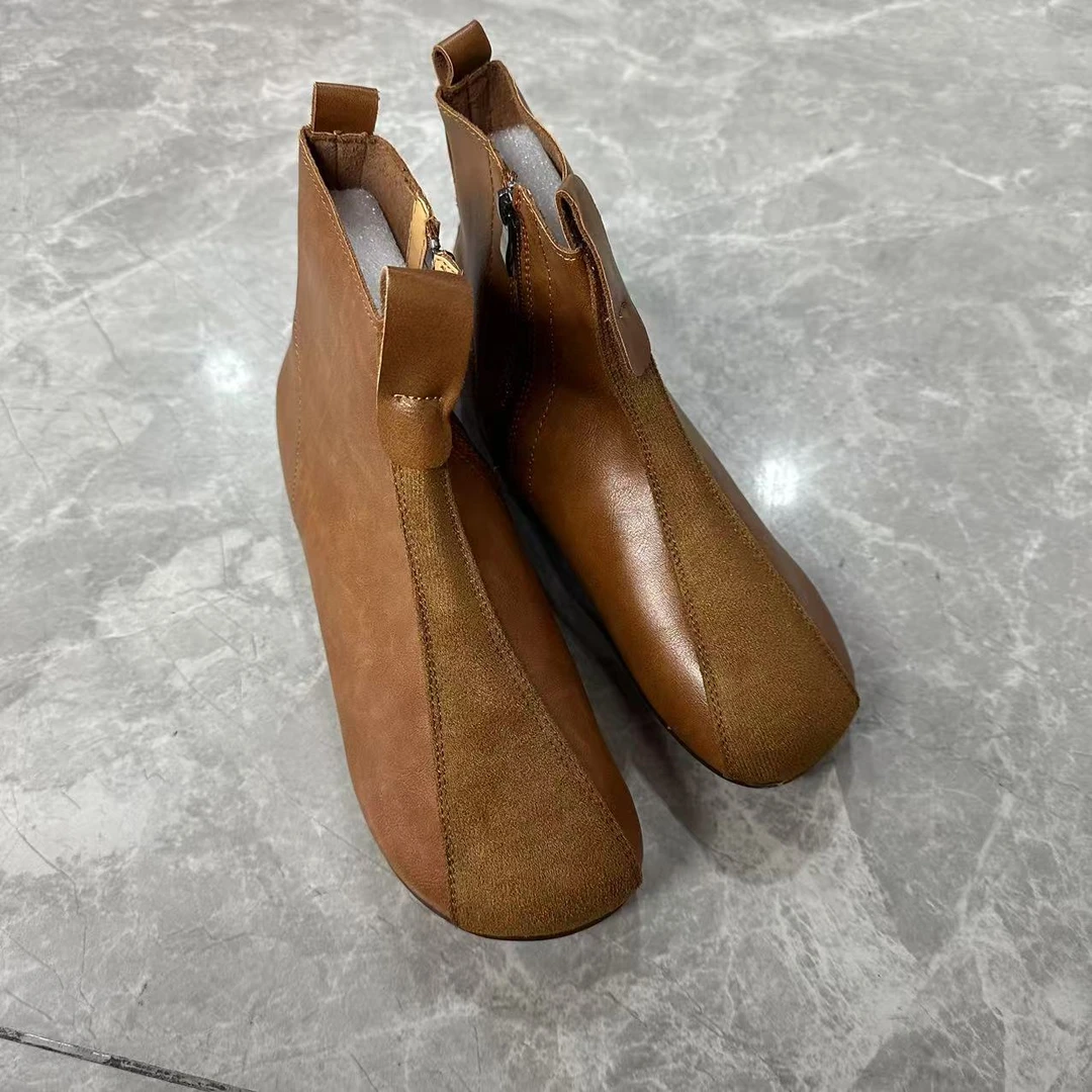 Z605软底马丁靴软皮单靴女