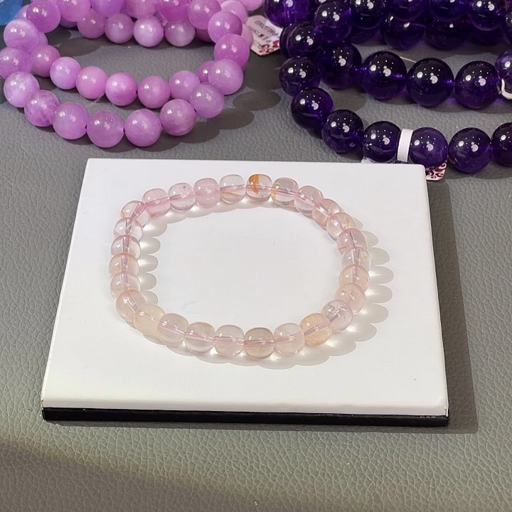 水晶未镶嵌手链粉水晶31