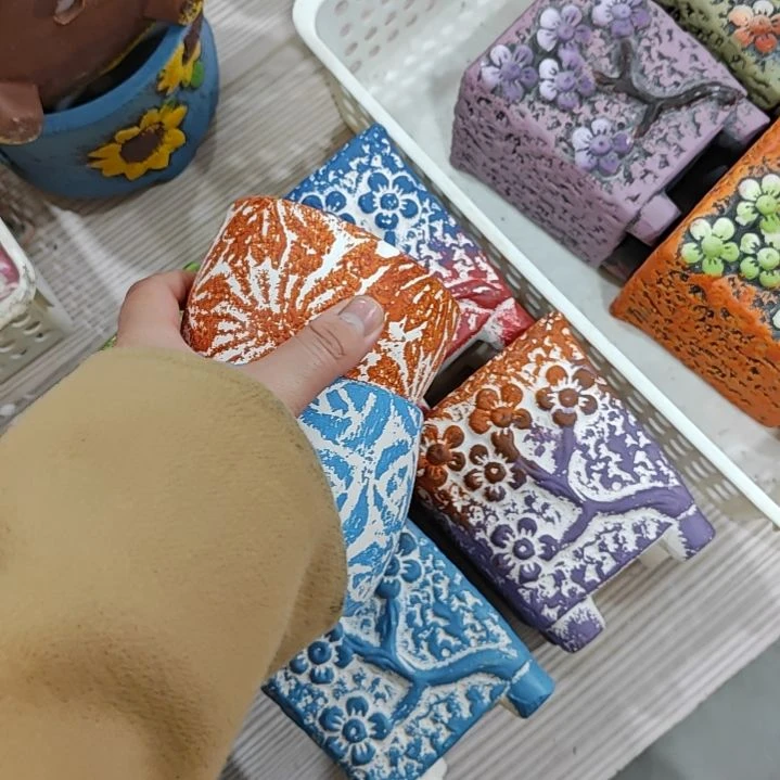 陶吸水透气的白陶花盆凑满12发货