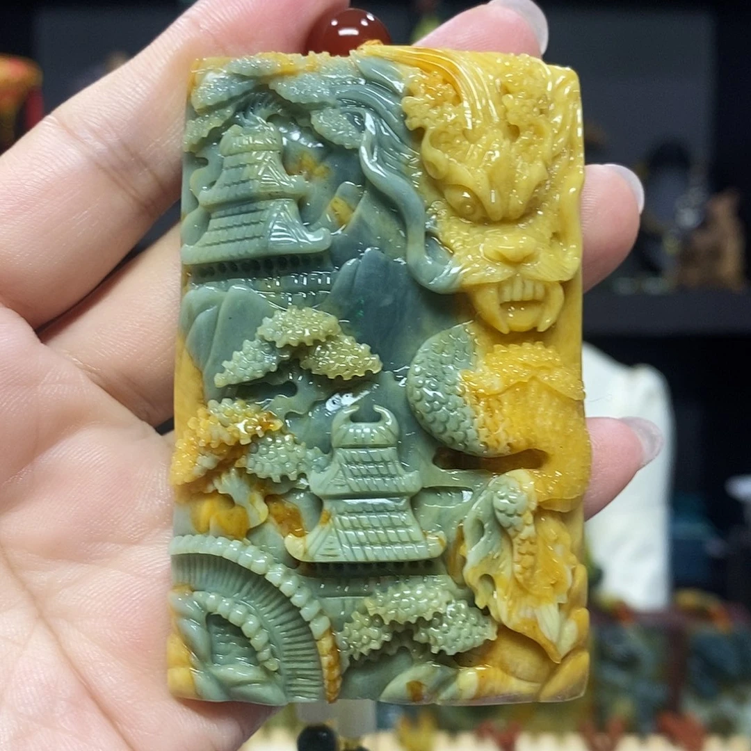 未镶嵌岫玉挂件吊坠项链