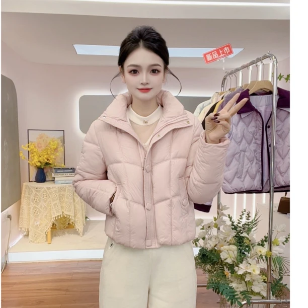 维斯优品冬季新款保暖时尚百搭显瘦洋气短款石墨烯云绒棉服外套