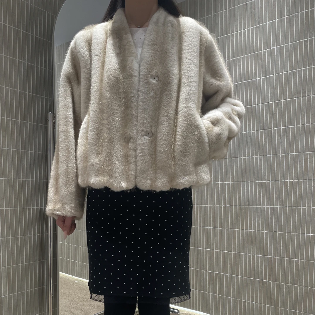 冬季韩系0503加厚毛毛短外套