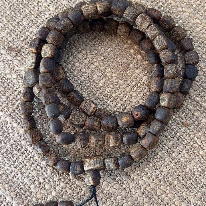 沉香手串沉水板头瘤疤多圈28克