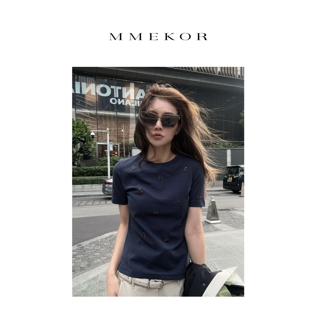 MMEKOR“元气女高”T恤 2025新款活力常青藤时髦百搭短袖 89232