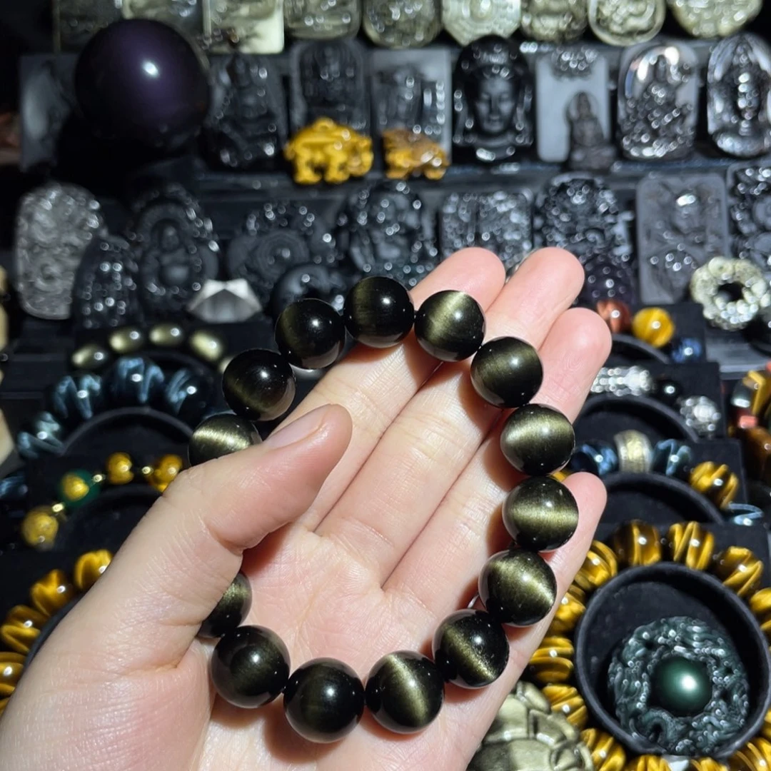茕***尘黑曜岩未镶嵌手串