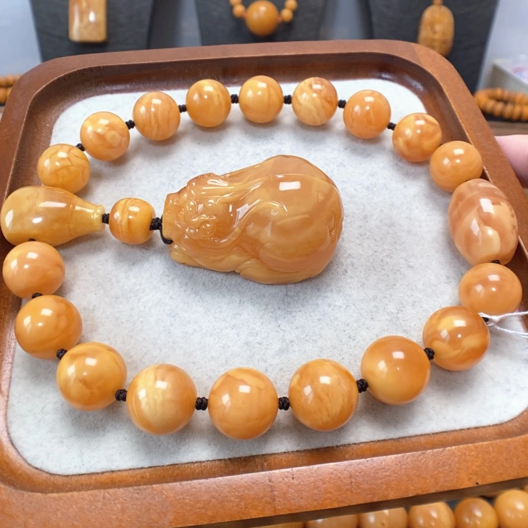 蜜蜡未镶嵌手串蜜蜡