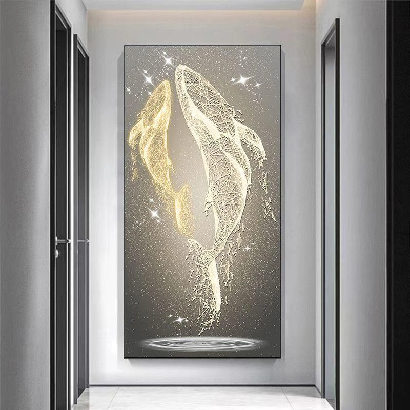 2025款入户玄关竖款装饰画走廊过道唯美壁画沙发背景墙面装饰品