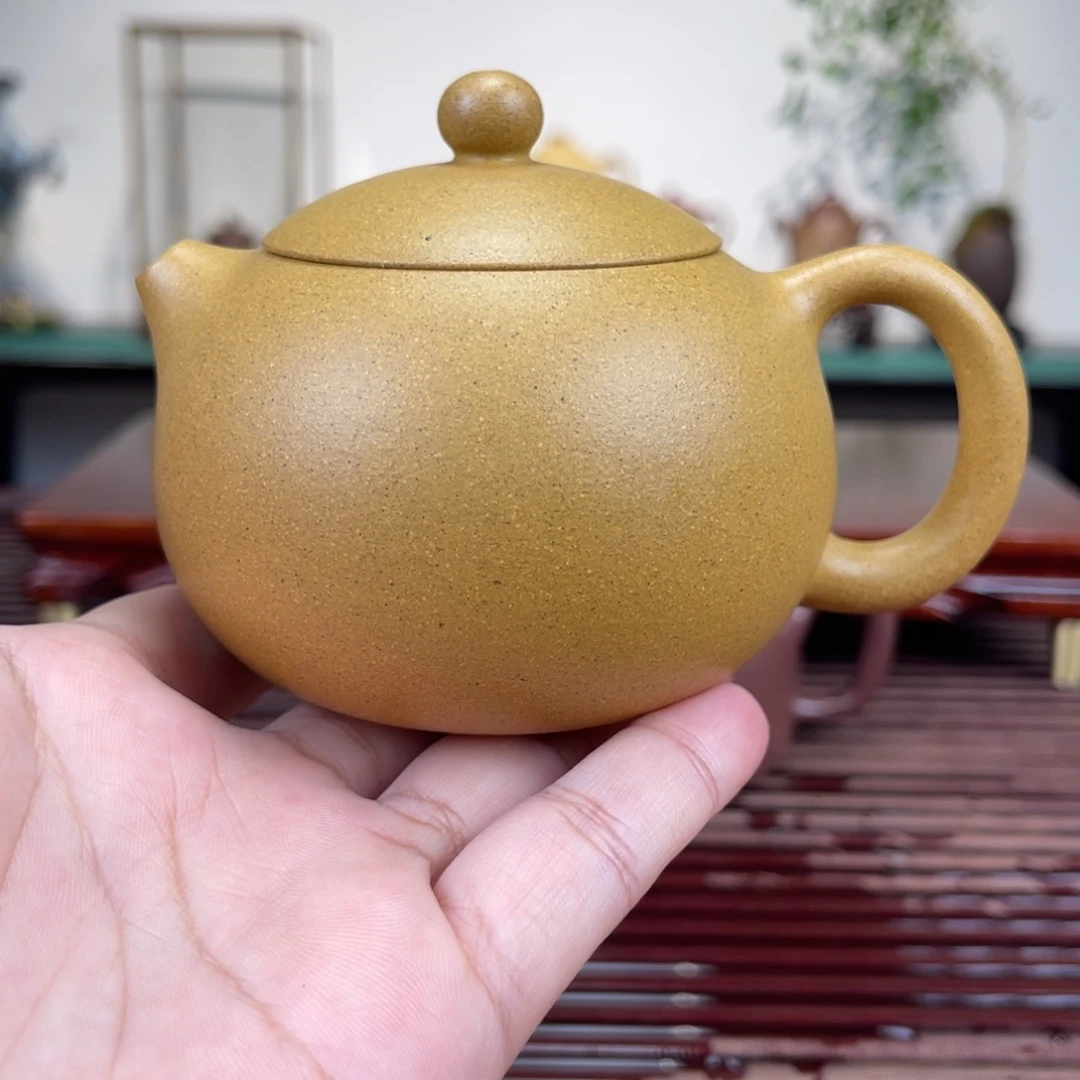 茶壶紫砂220毫升全手工黄金段西施