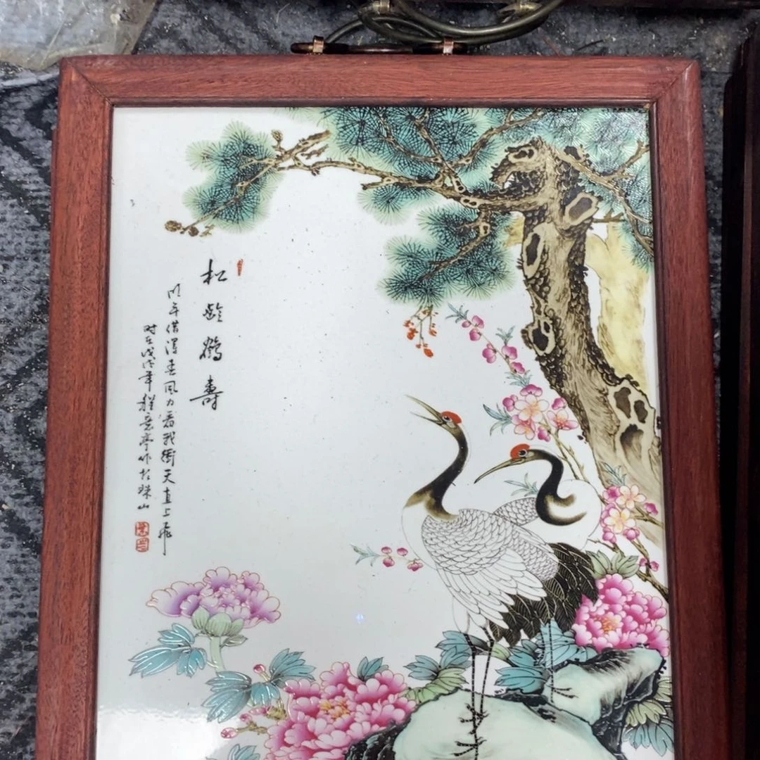 瓷片37*28*1景德镇瓷板画柴窑烧制