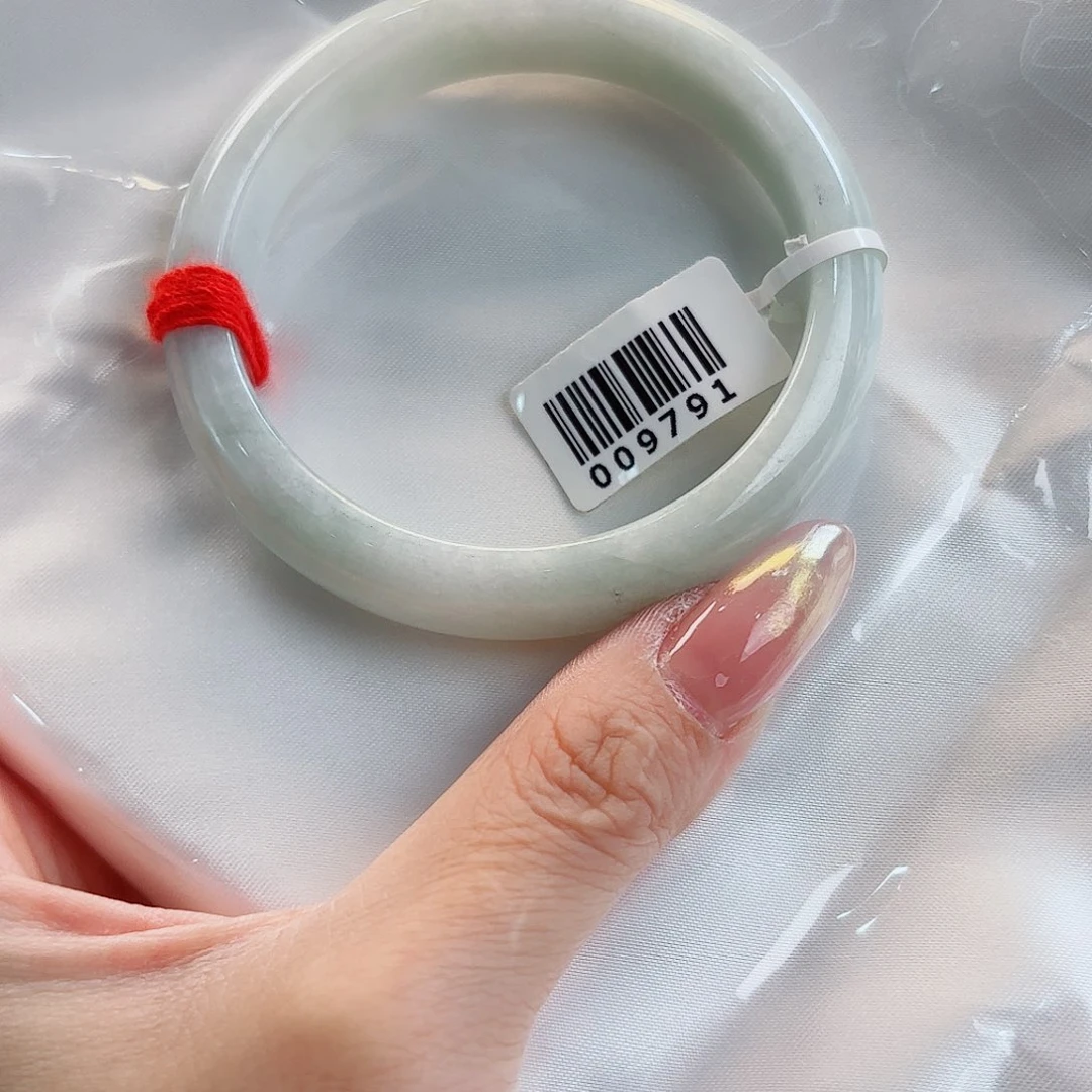 翡翠手镯未镶嵌天然缅甸A货翡翠54-55-9791