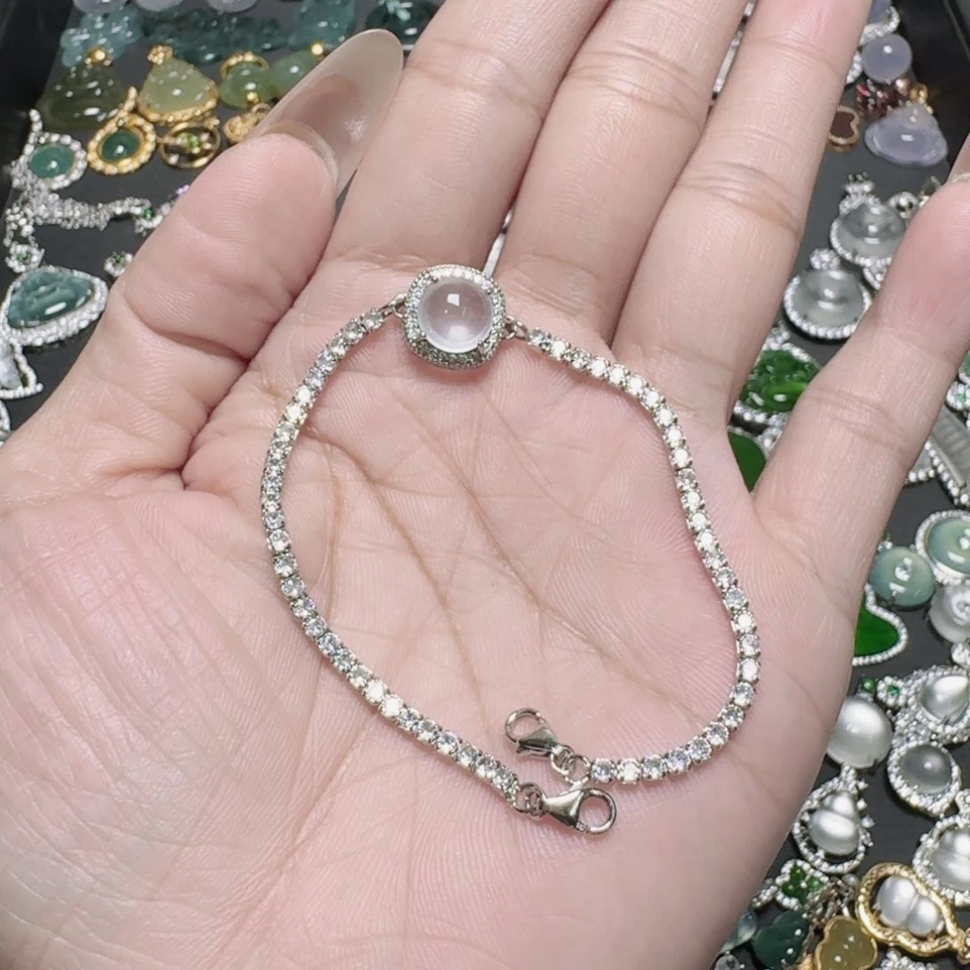吊坠(不含链)银S925镶嵌翡翠