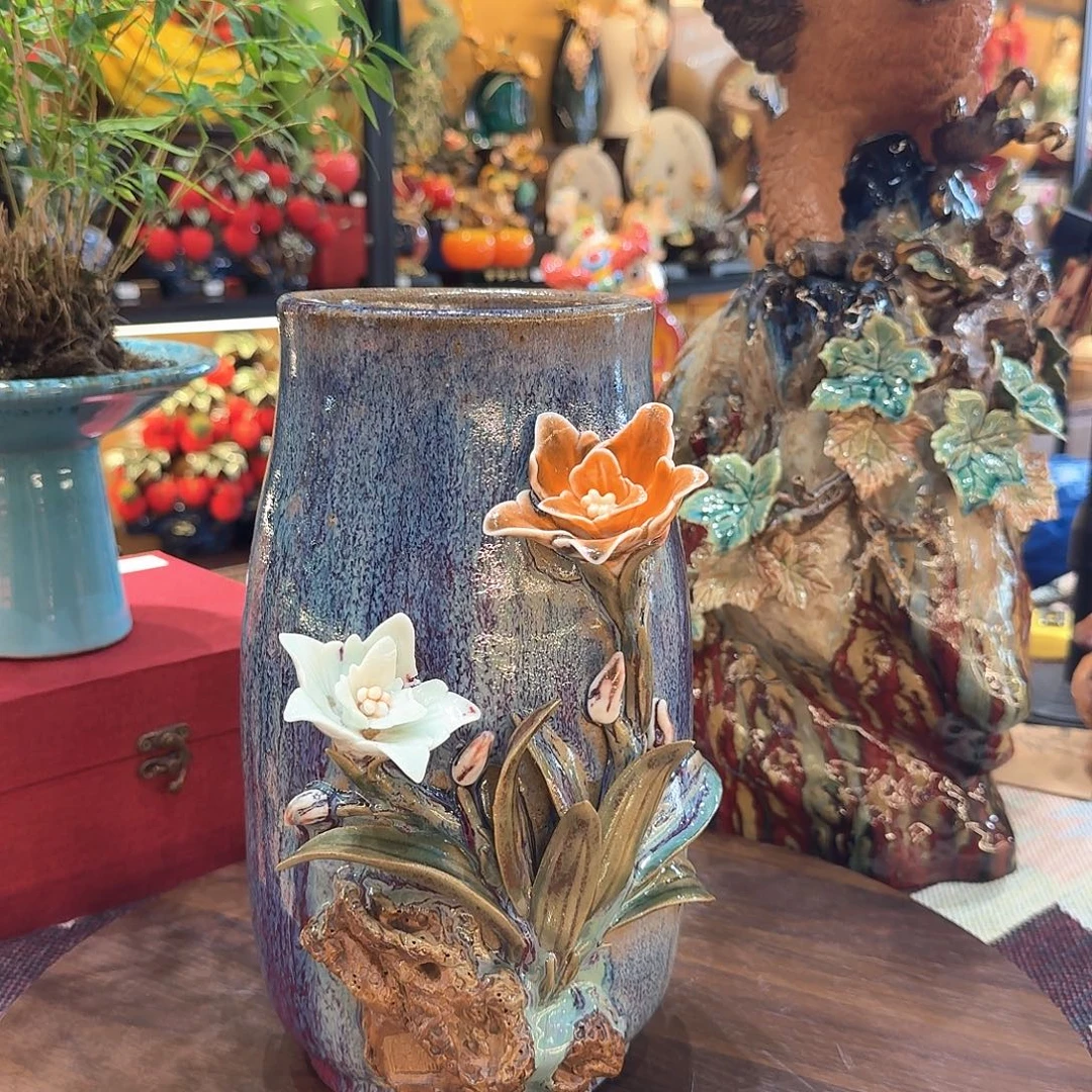 陶瓷龙窑原作兰花平