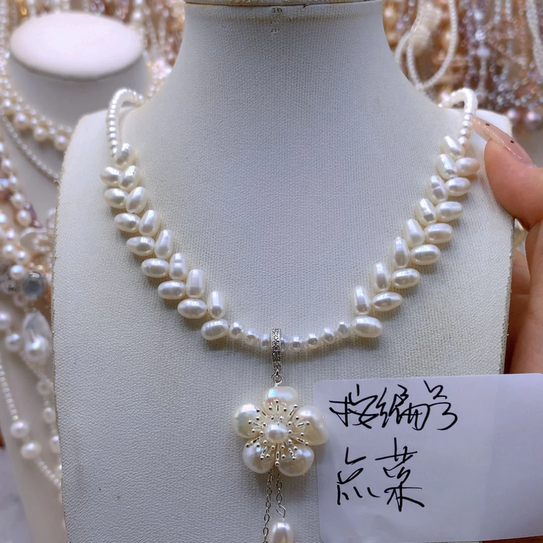 银S925镶嵌耳饰淡水珍珠