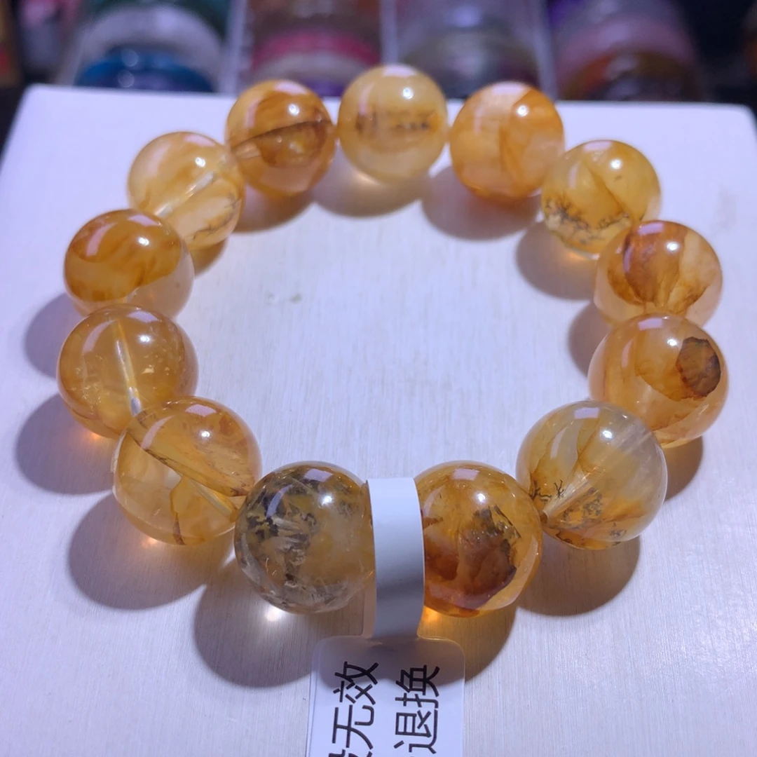 水晶银S925镶嵌手串小树胶花17.4m