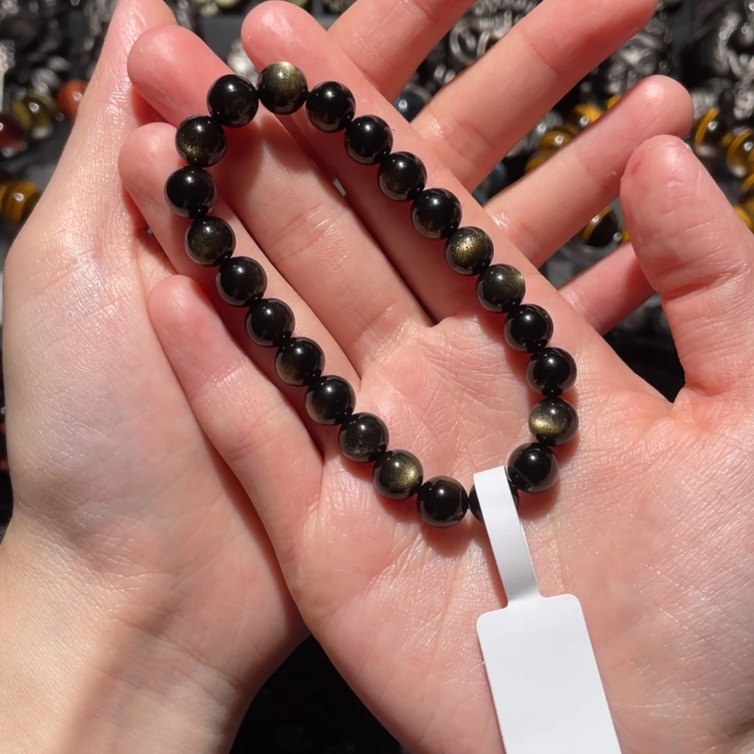 黑曜岩手串未镶嵌D****e