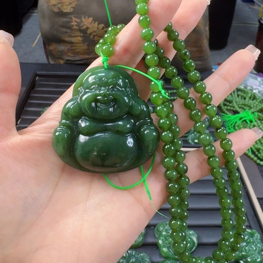 和田玉（碧玉）未镶嵌颈饰50